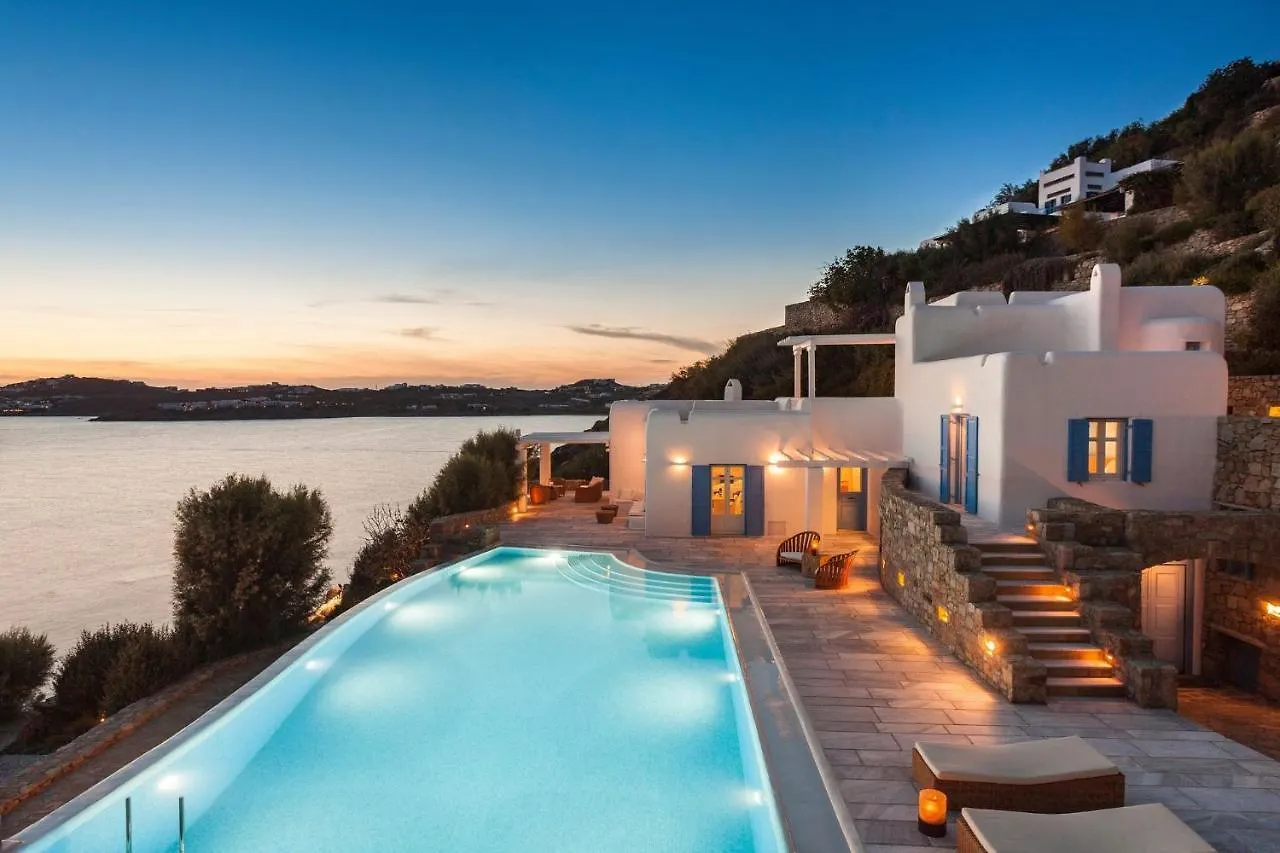 Excellent Mykonos Villa Villa Psarrou Delta 5 Bedrooms Stunning Sea Views Psarrou Mykonos Town