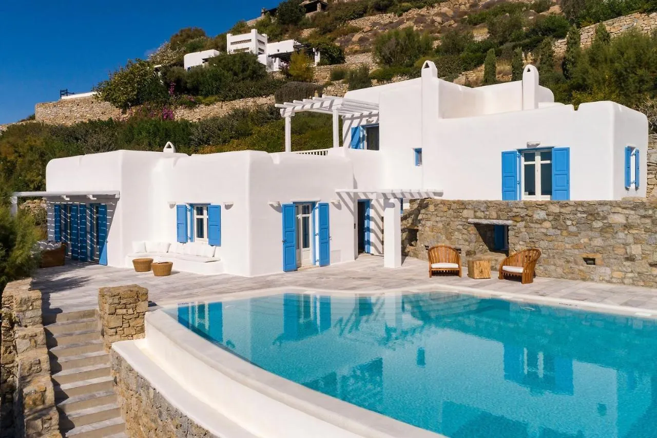 Excellent Mykonos Villa Villa Psarrou Delta 5 Bedrooms Stunning Sea Views Psarrou Mykonos Town
