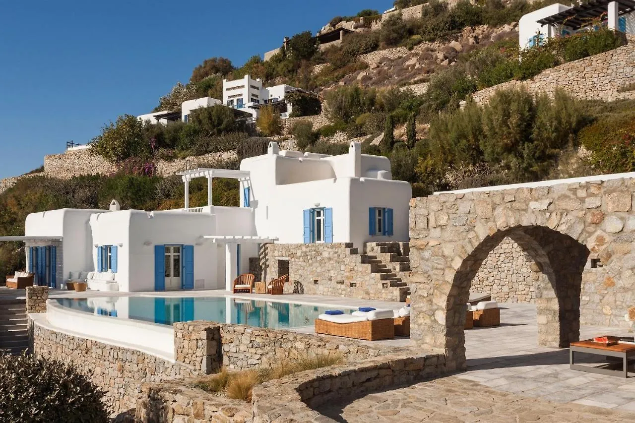 Excellent Mykonos Villa Villa Psarrou Delta 5 Bedrooms Stunning Sea Views Psarrou Mykonos Town