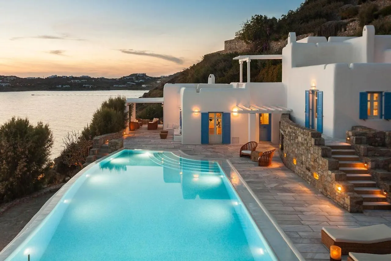 Excellent Mykonos Villa Villa Psarrou Delta 5 Bedrooms Stunning Sea Views Psarrou Mykonos Town