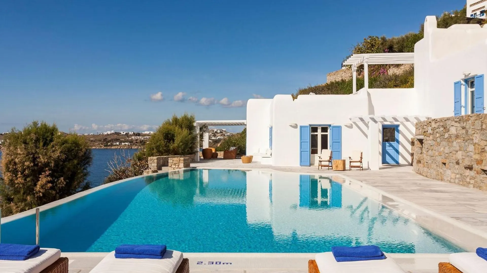Excellent Mykonos Villa Villa Psarrou Delta 5 Bedrooms Stunning Sea Views Psarrou Mykonos Town
