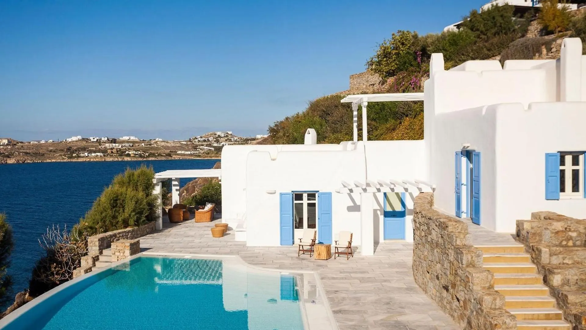 Excellent Mykonos Villa Villa Psarrou Delta 5 Bedrooms Stunning Sea Views Psarrou Mykonos Town