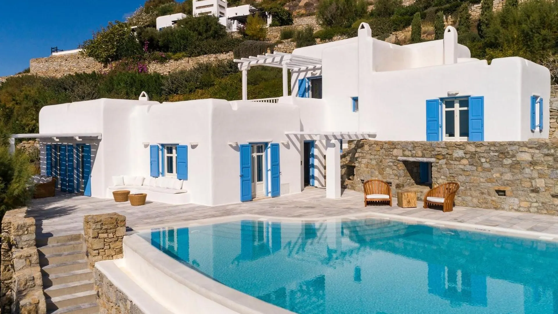 Excellent Mykonos Villa Villa Psarrou Delta 5 Bedrooms Stunning Sea Views Psarrou Mykonos Town