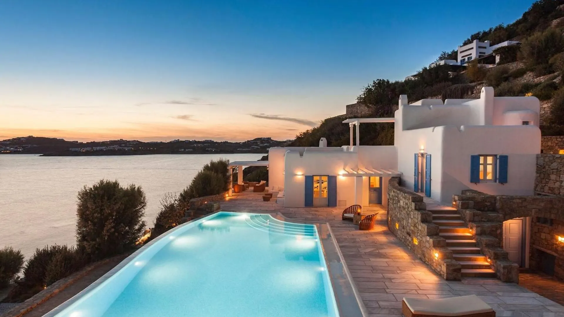 Excellent Mykonos Villa Villa Psarrou Delta 5 Bedrooms Stunning Sea Views Psarrou Mykonos Town